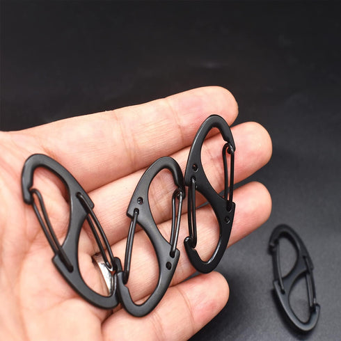 Small Metal Carabiner Clips 1.6 inch (41mm) Double Sided Spring Gate Snap Hooks Keychain Clasp Accessories