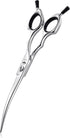PURPLEBIRD 6.5 Inch Downward Curved Dog Grooming Scissors, Professional Safety Blunt Tip, Japanese Stainless Steel