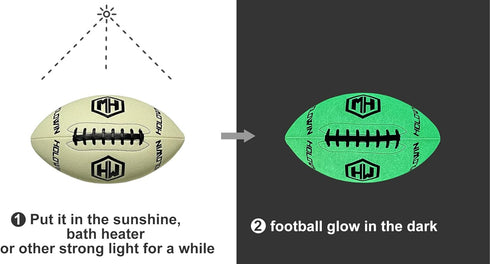 Holographic Luminous Light Up Reflective Football, Glowing in The Dark, Great Toy Gifts for Boys, Kids, Men
