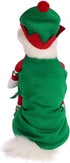 Dog Cat Christmas Elf Costume with Hat, Pet Christmas Winter Fleece Coat, Puppy Xmas Outfit Apparel