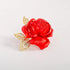 Rhinestone Rose Brooch Pins, Red Flowers Brooches for Women/Girls, Fashion Jewelry Gift