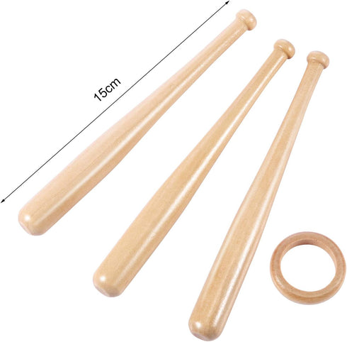 Honoson Baseball Stand Holders, Balls Display Bat Wooden Stand Holder for Baseball Sports Lover