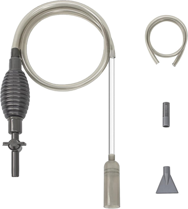 Essential Fish Tank Cleaning Tools, 8.5' Vacuum, Gravel Vacuum, and Siphon Pump for Spotless Aquarium