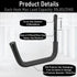 Heavy Duty Garage Storage Kayak Hook, 55LBS Capacity, 15 Inch Canoe Hanger for Surfboards, Ladders, Beach Chairs,