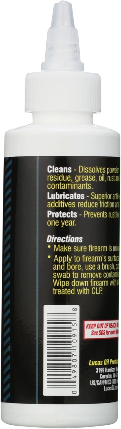 Lucas Oil 10915 Extreme Duty CLP Gun Oil, 4 Ounce, 1 Pack