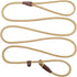 BTINESFUL 7FT Slip Lead Dog Leash, Strong Nylon Rope Training Lead for Small Medium Large Dogs, Beige