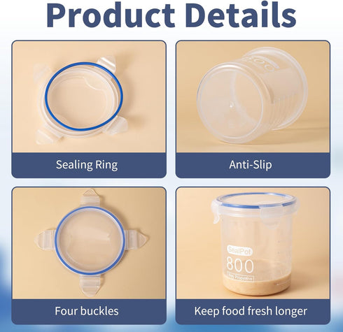 13oz,13.2oz,12.5oz,12.8oz SLSON Dog Canned Food Storage Container for Dog Cans, Transparent Plastic Pet Food Sealer