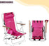 MUCDBPS Chair,4 Backpack Folding Beach Position Portable Foldable Camping Chair with Headrest,Compact Chair with Cup