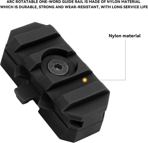 Qavctw Tactical ARC Rail Adapter Mount, 360 Degrees Rotation for 19mm Tactical Fast Helmet