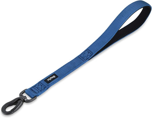 Hyhug Pets Premium Durable Nylon 18 Inch Short Leash with Soft Padded Neoprene Handle for Large Dogs