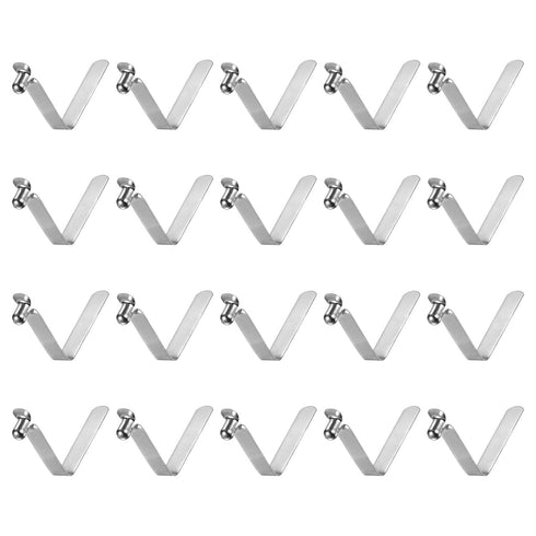 HARFINGTON 20pcs Kayak Paddle Snap Spring Clip - 39mm x 5.8mm 65Mn Spring Steel for Tent Umbrella Camping