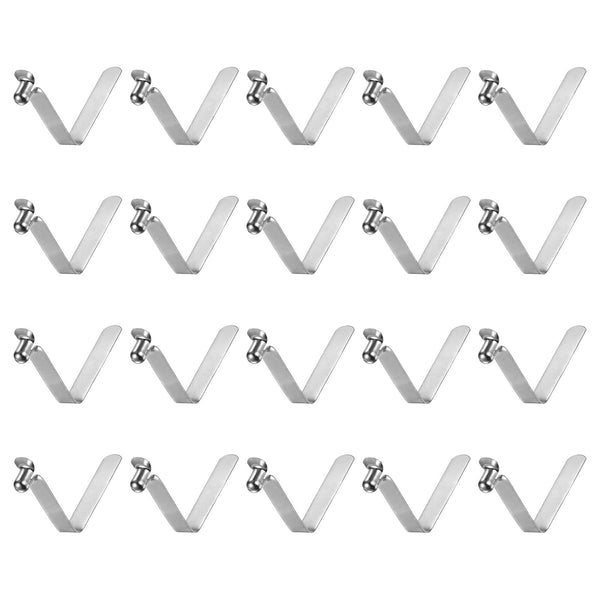 HARFINGTON 20pcs Kayak Paddle Snap Spring Clip - 39mm x 5.8mm 65Mn Spring Steel for Tent Umbrella Camping