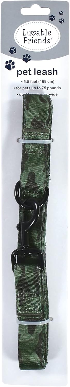 Luvable Friends Unisex Pet Leash, Camo, One Size