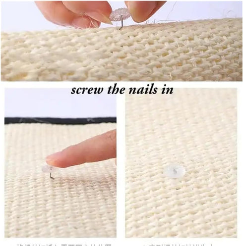Cat Scratch Pad Sofa Protector, Natural Sisal Anti Scratch Furniture Protector, Bed Corner Protector (15.7"×11.8”-S)