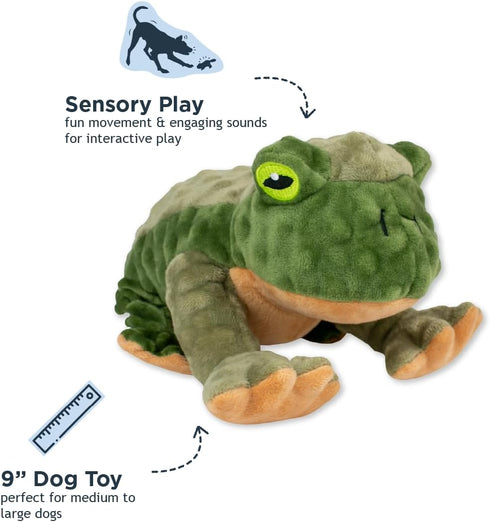 Animated Plush Frog Toy for Dogs - Tall Tails Moving Dog Toy