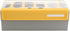Plano EDGE Frog Bait Utility Box, Gray/Yellow, Holds 50 Frog Baits, Waterproof Storage