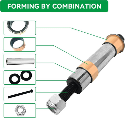 XUANYUDG0769 Golf Cart Spindle Bushing King Pin Tube Claw, Copper Sleeve and Washers Assembly Repair Kit