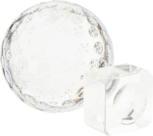 Juvale Crystal Golf Trophy Award - 2 in Clear Crystal, Display Stand Base & Presentation Gift Box