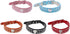 Cute 2 Rows Rhinestone Bling Heart Studded Leather Dog Collar for Small or Medium Dogs, Red, Small