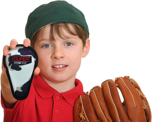 Youper Boys Youth Soft Foam Protective Athletic Cup - Ages 7-12, Kid Athletic Cup for Baseball, T-Ball, Football