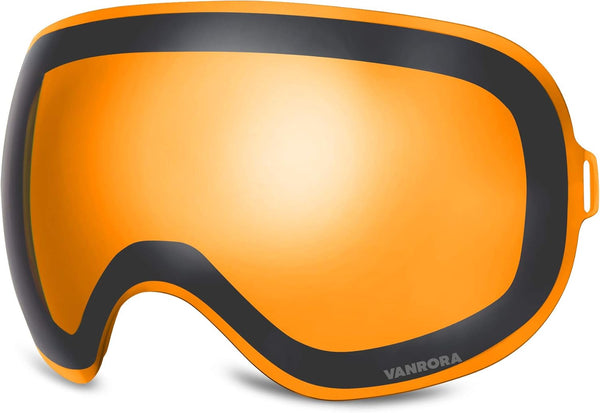 VANRORA X-Mag Replacement Lens for Ski Goggles, Extra Snowboard Lens, Anti-Fog & 100% UV Protection
