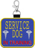 "Service Dog in Training" - Clip On Identification Patch Tag - Includes Five Service Dog Handout Cards - Clips onto a Service Dog Vest, Harness, Collar, Leash or Carrier