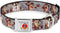 Buckle-Down Dog Collar Seatbelt Buckle Multicolor Tasmanian Devil Expressions Gray Swirl, 1" Wide - Fits 9-15" Neck -