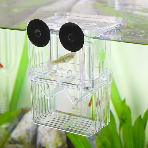 Senzeal Aquarium Fish Breeder Box, Plastic Isolation Breeding Box for Baby Fish, Shrimp, Clownfish, Guppy
