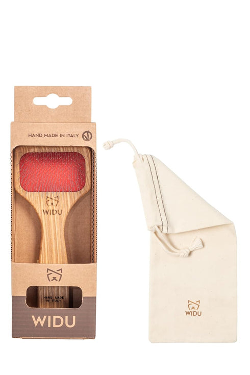 Brush for Dogs and Cats, Handmade in Italy, Ideal for Small Pets with Long Hair, 16 x 7 cm
