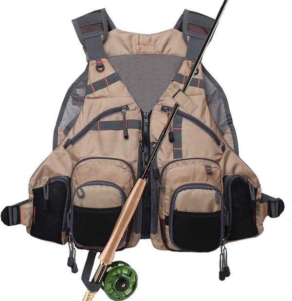 Kylebooker Adjustable Fly Fishing Vest Pack for Men and Women