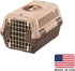 Richell Pet Travel Carrier, Size Small, Brown, for Dogs & Cats up to 11 lbs, Travel Carrier or Crate