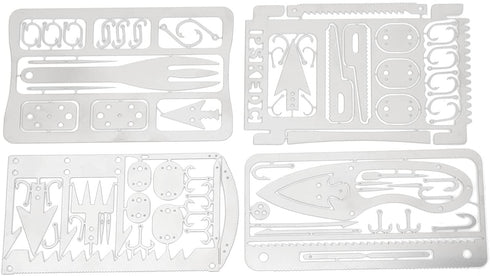 Wilderness Survival Gear, Camping Survival Kits 4Pcs for Fishing, Hunting, Food Rations