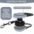 KOOLTAIL Dual Retractable Dog Leash for Two Dogs, Heavy Duty Double Headed 16 ft, Tangle-Free, Grey