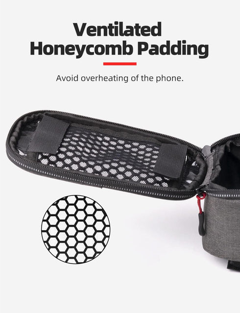 XOSS Bike Phone Front Frame Bag, Bicycle Phone Holder Bike Accessories for Phones