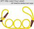 5 FT Slip Lead Dog Leash, Heavy Duty 1/2” Strong Nylon, Solid 7 Colors for Medium and Large Breeds - Yellow