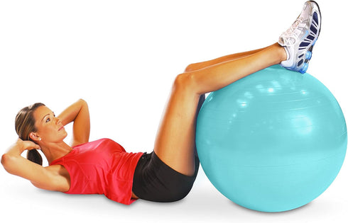 65cm, CAP Fitness Stability Ball Exercise Ball, Teal
