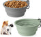 Portable Collapsible Dog Bowls 2pcs for Small to Medium Dogs and Cats, BPA Free Travel Bowl for Hiking