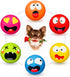 Squeaky Dog Toy for Small Dogs, Rubber Latex Puppy Toys, Soft Smile Face Squeaky Balls for Mini, Small Breeds