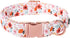 Lionet Paws Dog Collar, Adjustable Cute Collar with Metal Buckle for Male Female Puppies, Summer Flower (Medium, Neck