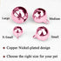 IVIA PET 4 Sets Cat Bell for Dog Collar Charm, 2 Pack Stainless Steel Dog Tag Clips, 2 Small Pink