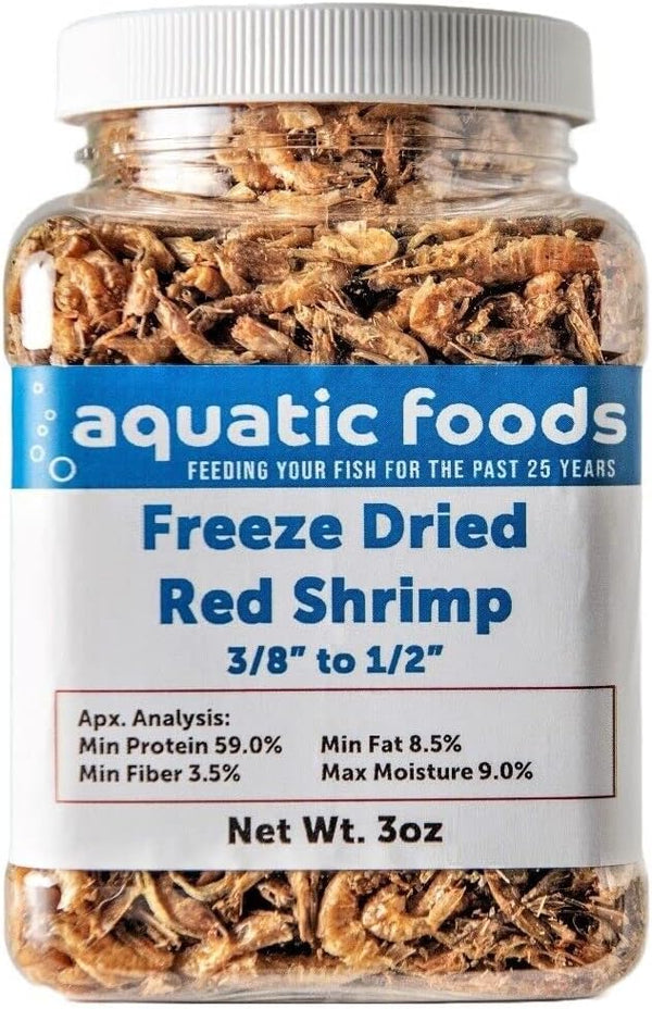 Aquatic Foods Inc. Red Shrimp - Freeze Dried 3/8" to 1/2" Red River Shrimp for