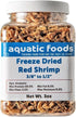 Aquatic Foods Inc. Red Shrimp - Freeze Dried 3/8" to 1/2" Red River Shrimp for
