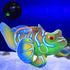 Exquisite Simulation Fish Landscaping Decoration for Aquarium, Adds Life to Fish Tank (Green Blue)