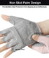 SUJAYU Workout Gloves for Women & Men, Anti-Slip Fingerless Gloves for Weightlifting, Mens Workout Gloves Gym Gloves