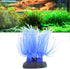 TEHAUX Artificial Fish Tank Decoration - Silicone Soft Coral Fake Sea Anemone Ornament (Blue)