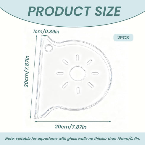 Wzttdm 2Pcs Rimless Clear Aquarium Plant Holder, Aquarium Corner Shelf for Fish Tank, Aquatic Plant Planter & Organizer