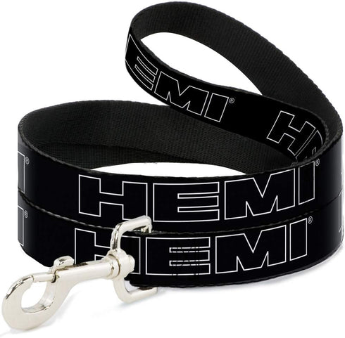 Buckle-Down Pet Leash - HEMI Bold Outline Black/White, 4 Feet Long