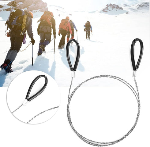 Stainless Steel Wire Saw, Survival Emergency Wire Saw Steel Wire Saw Scroll Outdoor Travel Outdoor Camping Survival Tool for Bushcraft Gear Hunting Hiking Tree Cutting by Ejoyous