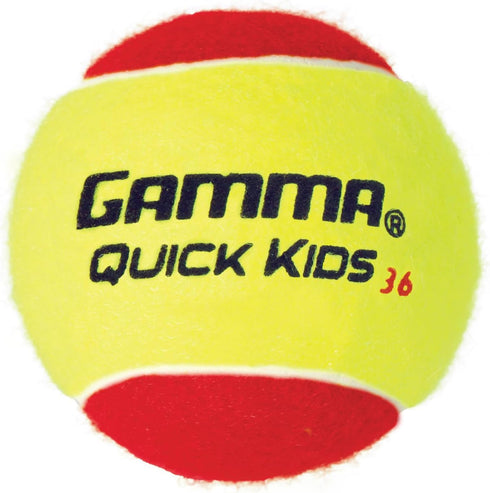 GAMMA Quick Kids Training Tennis Balls for Kids & Beginners, Low-Compression Core