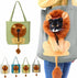 Cat Carrier Tote Bag with Lion Face Hole, Cute Lion Shaped Canvas Bag for Small Dogs and Cats, Portable Carrying Bag